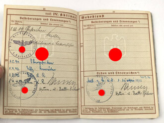 Wehrpaß Heer, eingestellt am 1.8.1938 bei 10./ Flak Regiment 2 Prenzlau