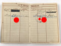 Wehrpaß Heer, eingestellt am 1.8.1938 bei 10./ Flak Regiment 2 Prenzlau