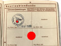 Wehrpaß Heer, eingestellt am 1.8.1938 bei 10./ Flak Regiment 2 Prenzlau