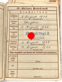 Wehrpaß Heer, eingestellt am 1.8.1938 bei 10./ Flak Regiment 2 Prenzlau