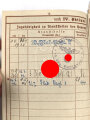 Wehrpaß Heer, eingestellt am 1.8.1938 bei 10./ Flak Regiment 2 Prenzlau