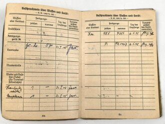 Soldbuch Heer, ausgestellt 19.Februar 1941 bei Feldgendarmerie Abteilung (mot) 692, 3. Kompanie