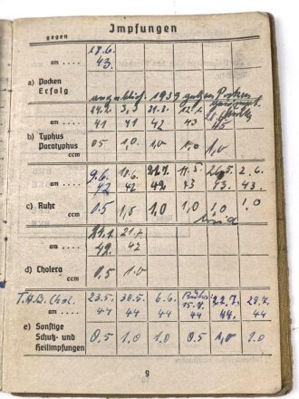 Soldbuch Heer, ausgestellt 19.Februar 1941 bei Feldgendarmerie Abteilung (mot) 692, 3. Kompanie