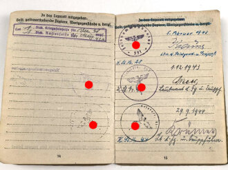 Soldbuch Heer, ausgestellt 19.Februar 1941 bei Feldgendarmerie Abteilung (mot) 692, 3. Kompanie