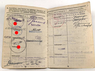 Soldbuch Heer, ausgestellt 19.Februar 1941 bei Feldgendarmerie Abteilung (mot) 692, 3. Kompanie