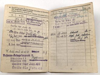 Soldbuch Heer, ausgestellt 19.Februar 1941 bei Feldgendarmerie Abteilung (mot) 692, 3. Kompanie