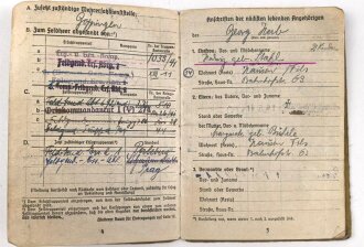 Soldbuch Heer, ausgestellt 19.Februar 1941 bei Feldgendarmerie Abteilung (mot) 692, 3. Kompanie
