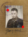 Soldbuch Heer, ausgestellt 19.Februar 1941 bei Feldgendarmerie Abteilung (mot) 692, 3. Kompanie