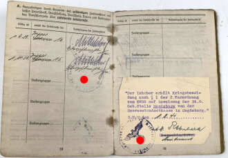 Soldbuch Heer, ausgestellt 11.3.39 bei Nachrichten Abteilung 60