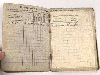 Soldbuch Heer, ausgestellt 11.3.39 bei Nachrichten Abteilung 60