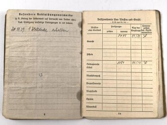 Soldbuch Heer, ausgestellt 11.3.39 bei Nachrichten Abteilung 60