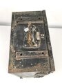 Zubehörtornister Tornisterfunkgerät b1 Wehrmacht. Ungereinigtes mit originaler Tarnlackierung