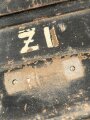 Zubehörtornister Tornisterfunkgerät b1 Wehrmacht. Ungereinigtes mit originaler Tarnlackierung