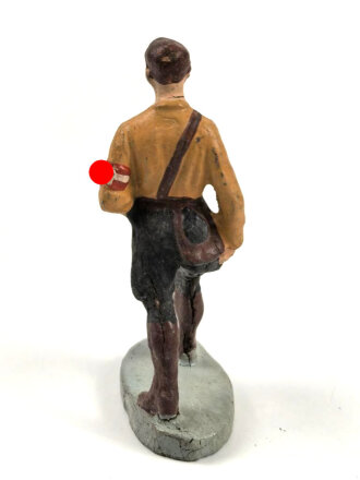 Massefigur 7cm, einen Hitlerjugend Führer darstellend. Original bemalt, guter Zustand