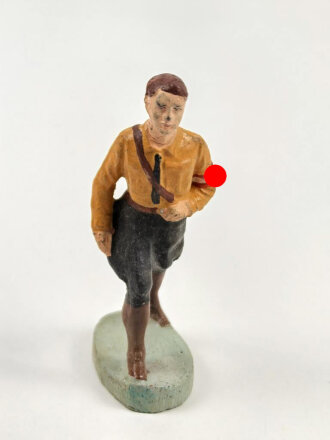 Massefigur 7cm, einen Hitlerjugend Führer darstellend. Original bemalt, guter Zustand