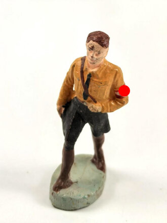Massefigur 7cm, einen Hitlerjugend Führer darstellend. Original bemalt, guter Zustand