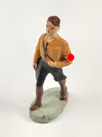 Massefigur 7cm, einen Hitlerjugend Führer darstellend. Original bemalt, guter Zustand