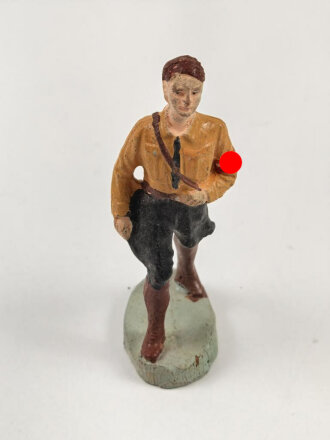 Massefigur 7cm, einen Hitlerjugend Führer darstellend. Original bemalt, guter Zustand
