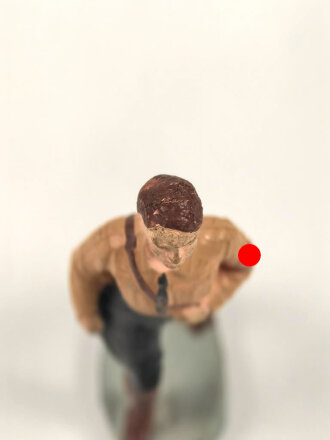 Massefigur 7cm, einen Hitlerjugend Führer darstellend. Original bemalt, guter Zustand