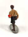 Massefigur 7cm, einen Hitlerjugend Führer darstellend. Original bemalt, guter Zustand
