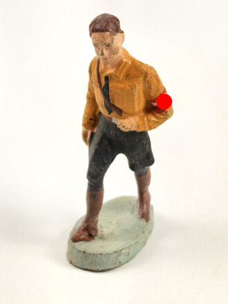 Massefigur 7cm, einen Hitlerjugend Führer darstellend. Original bemalt, guter Zustand