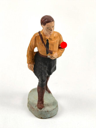 Massefigur 7cm, einen Hitlerjugend Führer darstellend. Original bemalt, guter Zustand