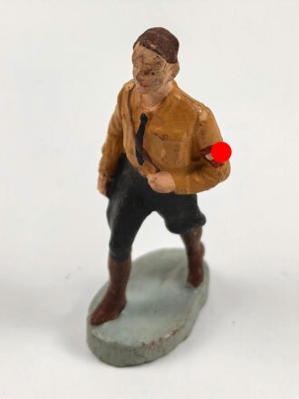 Massefigur 7cm, einen Hitlerjugend Führer darstellend. Original bemalt, guter Zustand