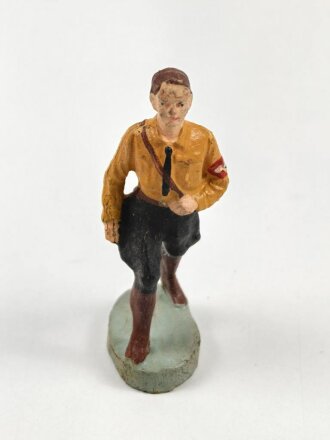 Massefigur 7cm, einen Hitlerjugend Führer darstellend. Original bemalt, guter Zustand