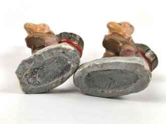 2 x Massefigur 7cm, jeweils einen SA Trommler darstellend,  original bemalt