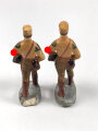 2 x Massefigur 7cm, jeweils einen SA Trommler darstellend,  original bemalt