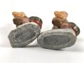 2 x Massefigur 7cm, jeweils einen SA Trommler darstellend,  original bemalt