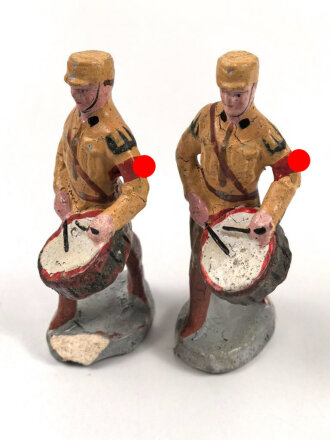 2 x Massefigur 7cm, jeweils einen SA Trommler...