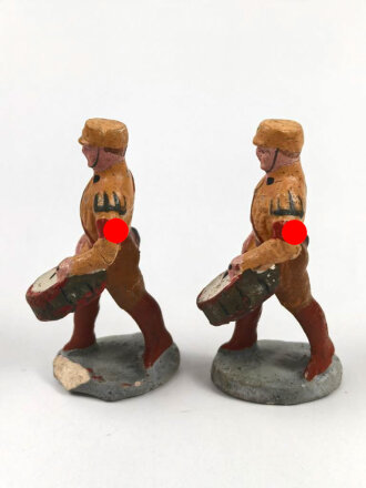 2 x Massefigur 7cm, jeweils einen SA Trommler...