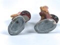 2 x Massefigur 7cm, jeweils einen SA Trommler darstellend,  original bemalt