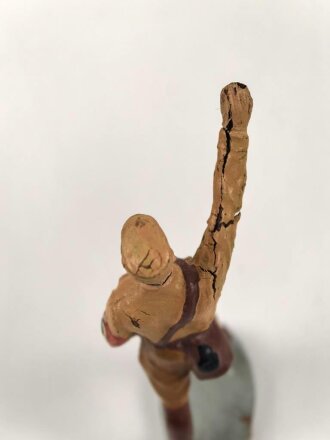 Elastolin Massefigur 7cm, einen SA Mann grüßend darstellend. Original bemalt