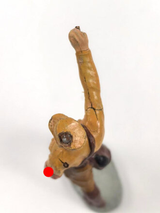 Elastolin Massefigur 7cm, einen SA Mann grüßend darstellend. Original bemalt
