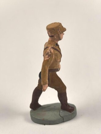 Massefigur 7cm, einen SA Mann marschierend darstellend. Original bemalt