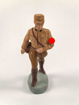 Massefigur 7cm, einen SA Mann marschierend darstellend. Original bemalt