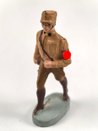 Massefigur 7cm, einen SA Mann marschierend darstellend. Original bemalt