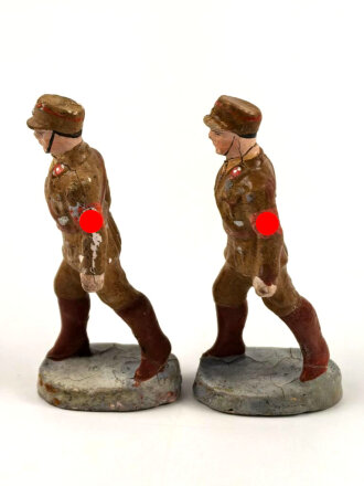 2 x Massefigur 7cm, jeweils einen SA marschierer...