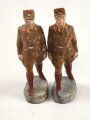 2 x Massefigur 7cm, jeweils einen SA marschierer darstellend,  original bemalt