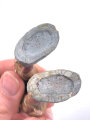 2 x Massefigur 7cm, jeweils einen SA marschierer darstellend,  original bemalt