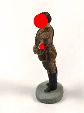 Elastolin Massefigur 7cm, Adolf Hitler mit beweglichem Arm,  grüßend darstellend. Original bemalt