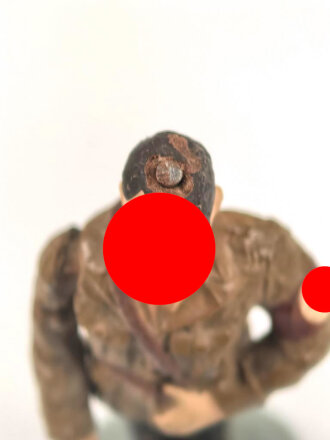 Elastolin Massefigur 7cm, Adolf Hitler mit beweglichem Arm,  grüßend darstellend. Original bemalt
