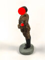 Elastolin Massefigur 7cm, Adolf Hitler mit beweglichem Arm,  grüßend darstellend. Original bemalt