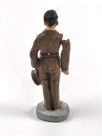 Elastolin Massefigur 7cm, Rudolf Hess ? mit beweglichem Arm,  grüßend darstellend. Original bemalt