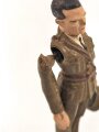 Elastolin Massefigur 7cm, Rudolf Hess ? mit beweglichem Arm,  grüßend darstellend. Original bemalt
