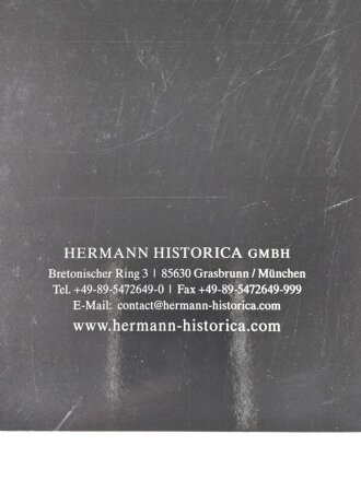"Hermann Historica 104. Auktion" - Orden und Militaria bis 1918, DIN A5