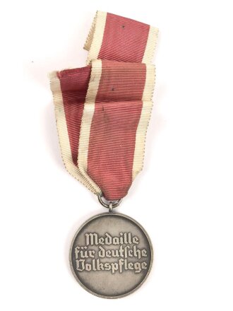 Medaille Deutsche Volkspflege am langem Band, Buntmetall, sehr guter Zustand