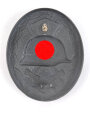Verwundetenabzeichen 1939 Schwarz, Nadel fehlt, nicht magnetisch, Hakenkreuz mit voller Schwärzung